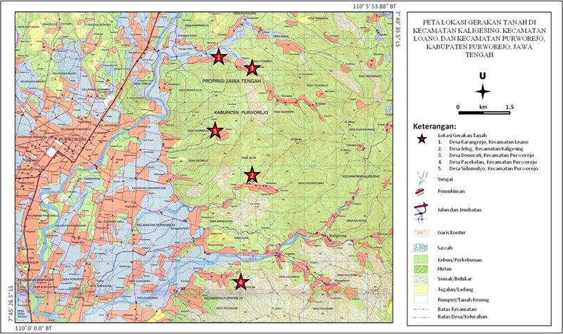 PVMBG : Purworejo Berada Pada Zona Potensi Gerakan Tanah Menengah-Tinggi